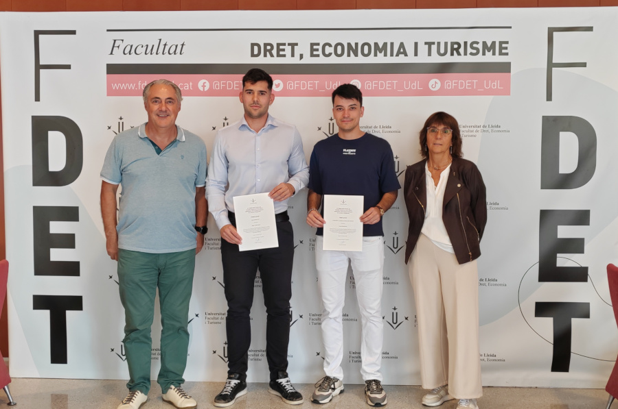 Els premiats amb Alonso i Sala